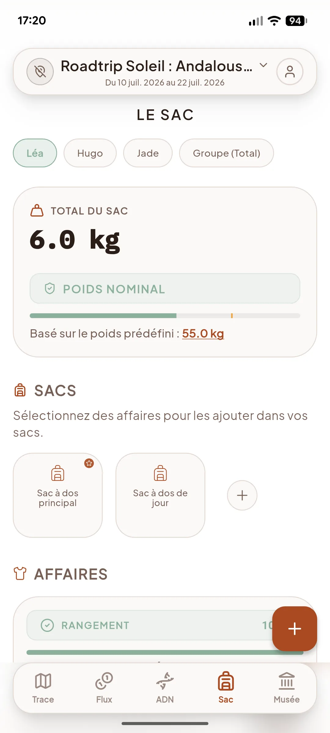 Capture d’écran Huasca : le sac