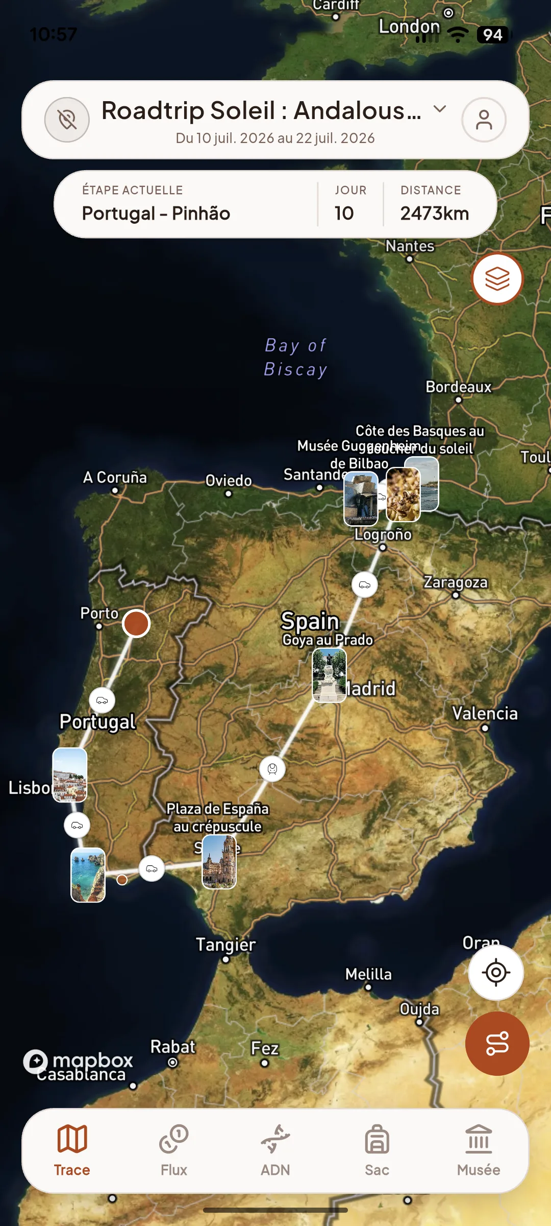 Capture d’écran Huasca : écran d’accueil